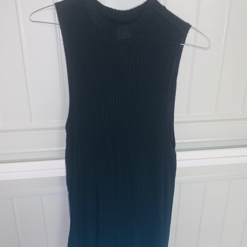 Black tunic sweater tank top style 🖤🖤